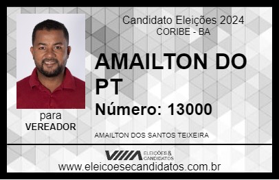 Candidato AMAILTON DO PT 2024 - CORIBE - Eleições