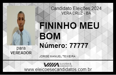 Candidato JORGE CONTADOR 2024 - VERA CRUZ - Eleições