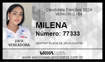 Candidato MILENA 2024 - VERA CRUZ - Eleições