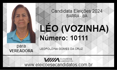 Candidato LÉO (VOZINHA) 2024 - BARRA - Eleições