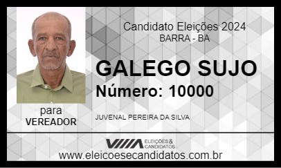 Candidato GALEGO SUJO 2024 - BARRA - Eleições