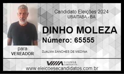 Candidato DINHO MOLEZA 2024 - UBAITABA - Eleições