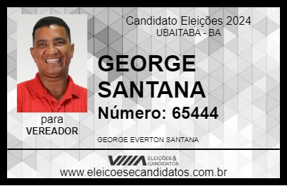 Candidato GEORGE SANTANA 2024 - UBAITABA - Eleições