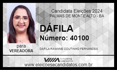 Candidato DÁFILA 2024 - PALMAS DE MONTE ALTO - Eleições