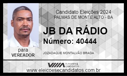 Candidato JB DA RÁDIO 2024 - PALMAS DE MONTE ALTO - Eleições