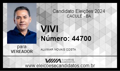 Candidato VIVI 2024 - CACULÉ - Eleições