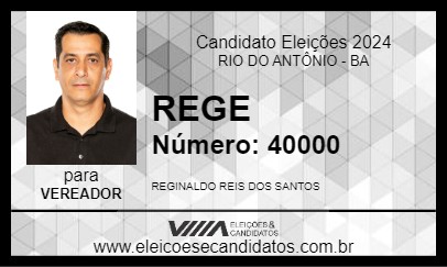 Candidato REGE 2024 - RIO DO ANTÔNIO - Eleições