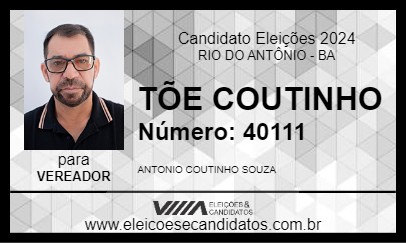 Candidato TÕE COUTINHO 2024 - RIO DO ANTÔNIO - Eleições