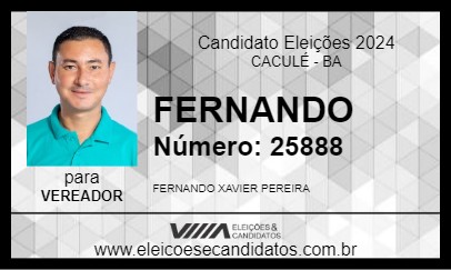 Candidato FERNANDO 2024 - CACULÉ - Eleições