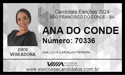 Candidato ANA DO CONDE 2024 - SÃO FRANCISCO DO CONDE - Eleições