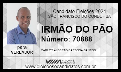 Candidato IRMÃO DO PÃO 2024 - SÃO FRANCISCO DO CONDE - Eleições