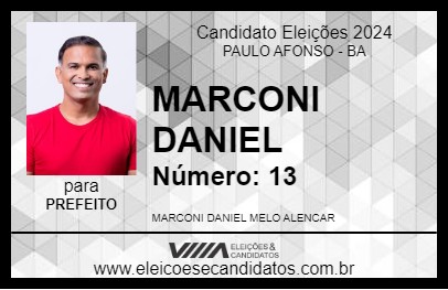 Candidato MARCONI DANIEL 2024 - PAULO AFONSO - Eleições