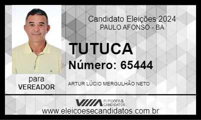 Candidato TUTUCA 2024 - PAULO AFONSO - Eleições