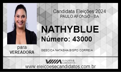 Candidato NATHYBLUE 2024 - PAULO AFONSO - Eleições