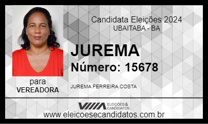 Candidato JUREMA 2024 - UBAITABA - Eleições