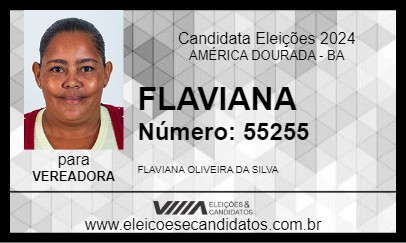 Candidato FLAVIANA 2024 - AMÉRICA DOURADA - Eleições