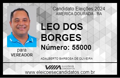 Candidato LEO DOS BORGES 2024 - AMÉRICA DOURADA - Eleições