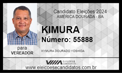 Candidato KYMURA 2024 - AMÉRICA DOURADA - Eleições