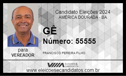 Candidato GÊ 2024 - AMÉRICA DOURADA - Eleições