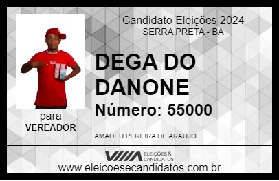 Candidato DEGA DO DANONE 2024 - SERRA PRETA - Eleições