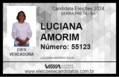 Candidato LUCIANA AMORIM 2024 - SERRA PRETA - Eleições