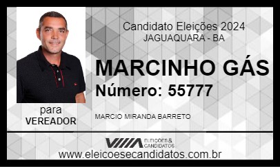 Candidato MARCINHO GÁS 2024 - JAGUAQUARA - Eleições