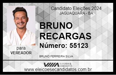 Candidato BRUNO RECARGAS 2024 - JAGUAQUARA - Eleições