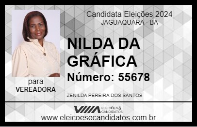 Candidato NILDA DA GRÁFICA 2024 - JAGUAQUARA - Eleições