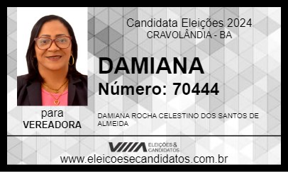 Candidato DAMIANA 2024 - CRAVOLÂNDIA - Eleições