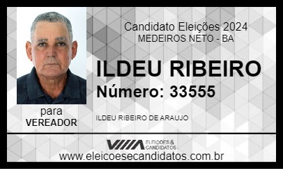 Candidato ILDEU RIBEIRO 2024 - MEDEIROS NETO - Eleições