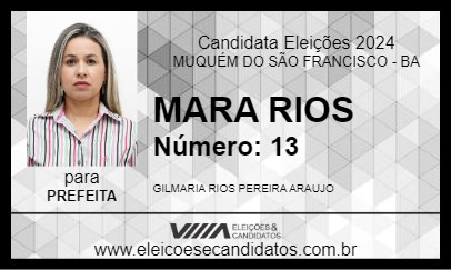 Candidato MARA RIOS 2024 - MUQUÉM DO SÃO FRANCISCO - Eleições