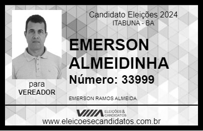 Candidato EMERSON ALMEIDINHA 2024 - ITABUNA - Eleições