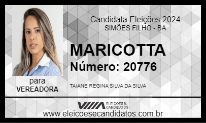 Candidato MARICOTTA 2024 - SIMÕES FILHO - Eleições