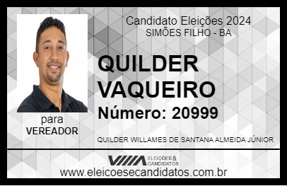 Candidato QUILDER VAQUEIRO 2024 - SIMÕES FILHO - Eleições