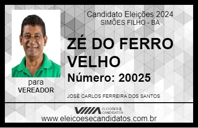 Candidato ZÉ DO FERRO VELHO 2024 - SIMÕES FILHO - Eleições