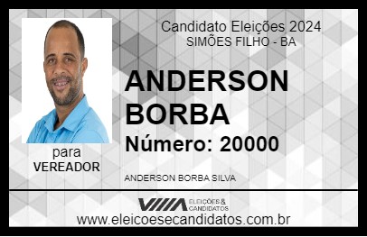 Candidato ANDERSON BORBA 2024 - SIMÕES FILHO - Eleições