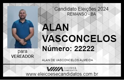 Candidato ALAN VASCONCELOS 2024 - REMANSO - Eleições