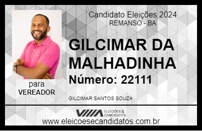 Candidato GILCIMAR DA MALHADINHA 2024 - REMANSO - Eleições