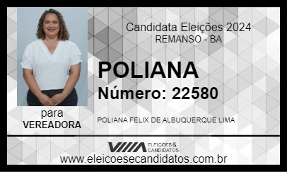 Candidato POLIANA 2024 - REMANSO - Eleições