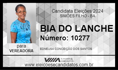 Candidato BIA DO LANCHE 2024 - SIMÕES FILHO - Eleições