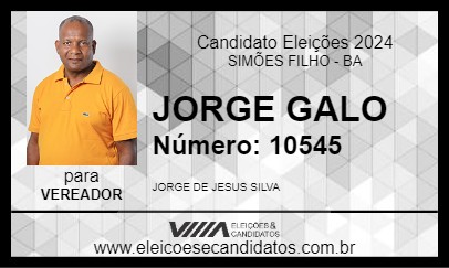 Candidato JORGE GALO 2024 - SIMÕES FILHO - Eleições