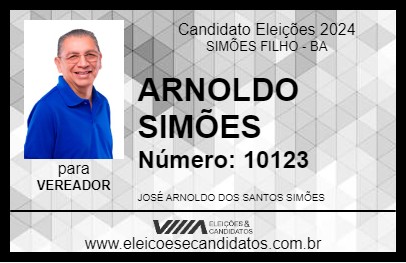 Candidato ARNOLDO SIMÕES 2024 - SIMÕES FILHO - Eleições