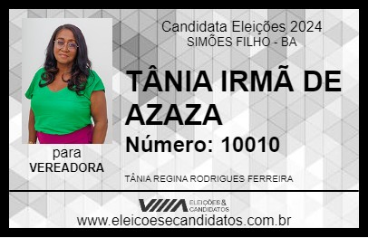 Candidato TÂNIA IRMÃ DE AZAZA 2024 - SIMÕES FILHO - Eleições