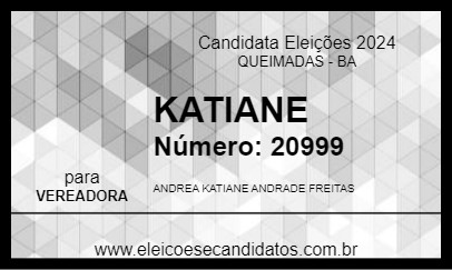 Candidato KATIANE 2024 - QUEIMADAS - Eleições