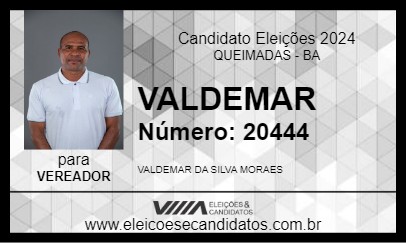 Candidato VALDEMAR 2024 - QUEIMADAS - Eleições