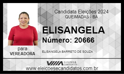 Candidato ELISANGELA 2024 - QUEIMADAS - Eleições