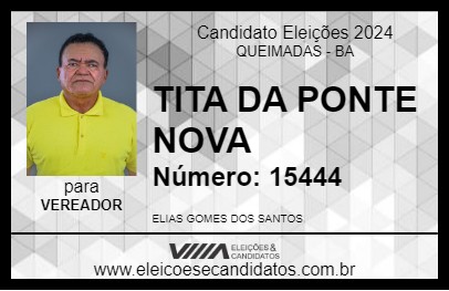 Candidato TITA DA PONTE NOVA 2024 - QUEIMADAS - Eleições