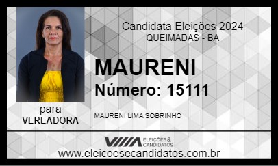 Candidato MAURENI 2024 - QUEIMADAS - Eleições