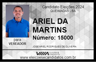 Candidato ARIEL DA MARTINS 2024 - QUEIMADAS - Eleições