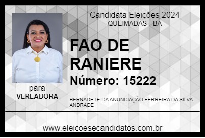 Candidato FAO DE RANIERE 2024 - QUEIMADAS - Eleições